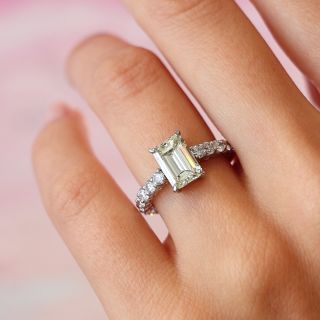 Estate 2.31 Carat Emerald-Cut Diamond Engagement Ring - GIA