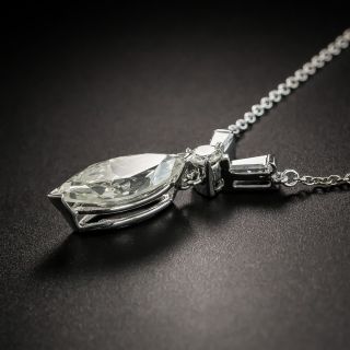 Estate 2.32 Carat Marquise Diamond Drop