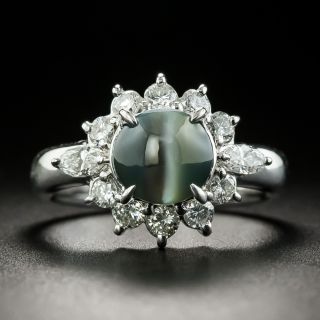 Estate 2.35 Carat Cat's-Eye Alexandrite and Diamond Ring - 1
