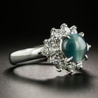 Estate 2.35 Carat Cat's-Eye Alexandrite and Diamond Ring