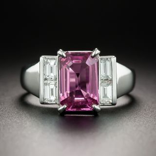 Estate 2.40 Pink Sapphire and Diamond Ring - 2