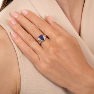Estate 2.42 Carat Sapphire and Diamond Ring