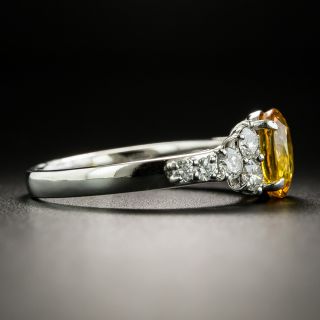 Estate 2.42 Carat Yellow Sapphire and Diamond Ring