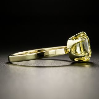 Estate 2.43 Carat Natural Yellow Sapphire Solitaire Ring