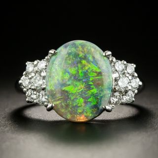Estate 2.49 Carat Opal and Diamond Ring  - 3