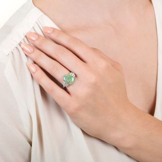 Estate 2.49 Carat Opal and Diamond Ring 