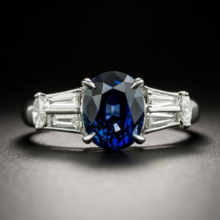 Estate 2.57 Carat Sapphire and Diamond Ring - 2