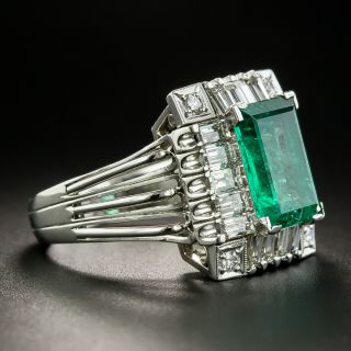 Estate 2.90 Carat Emerald and Diamond Ring 