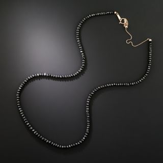 Estate 25.00 Carat Faceted Black Diamond Necklace  - 4