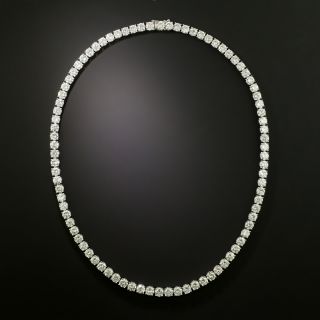 Estate 29.57 Carat Diamond Rivière Necklace - 2