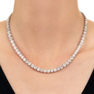Estate 29.57 Carat Diamond Rivière Necklace