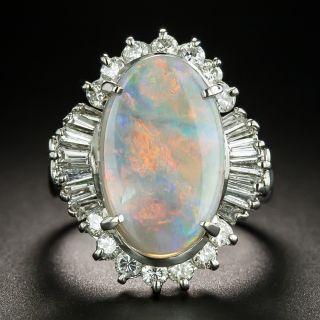 Estate 3.00 Carat Opal and Diamond Ring - 1