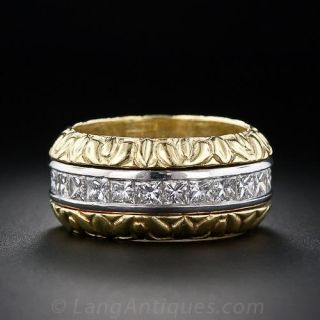 Estate Princess Cut Diamond Eternity Band - Size 6 - 1