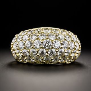 Estate 3.32 Carat Pavé Diamond 18K Dome Ring - 3