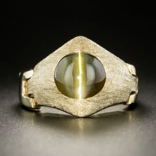 Estate 3.40 Carat Cat's Eye Chrysoberyl Ring - 2