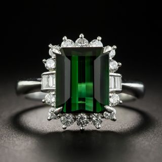 Estate 3.54 Carat Tourmaline and Diamond Ring - 1