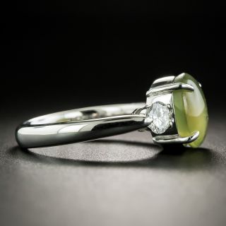 Estate 3.55 Carat Chrysoberyl Cat's-Eye and Diamond Ring