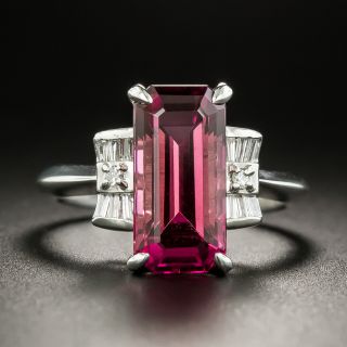 Estate 3.70 Carat Pink Tourmaline and Diamond Ring - 3