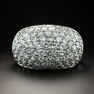 Estate 3.98 Carat Pavé Diamond Dome Ring - 2