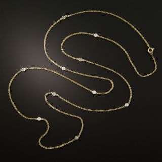Estate 33 1/2-Inch Diamonds by the Yard Necklace