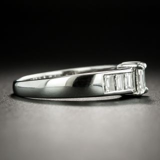 Estate .34 Carat Rectangular-Cut Diamond Engagement Ring