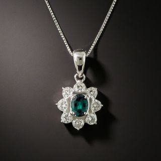 Estate .38 Carat Alexandrite and Diamond Drop - 2