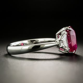 Estate 4.04 Carat Ruby and Diamond Ring - GIA