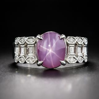 Estate 4.41 Carat Star Ruby and Diamond Ring - 3