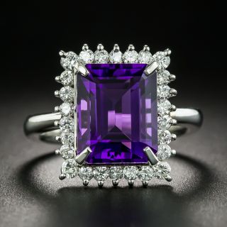 Estate 4.50 Carat Amethyst and Diamond Ring - 2