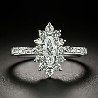 Estate .40 Carat Marquise-Cut Diamond Engagement Ring - 2