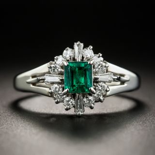 Estate.41 Carat Emerald and Diamond Ring - 1