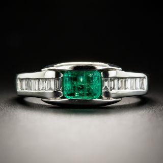 Estate .43 Carat Emerald and Diamond Ring - 1