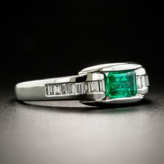Estate .43 Carat Emerald and Diamond Ring