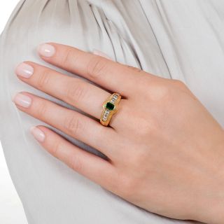 Estate .45 Carat Emerald and Diamond Ring