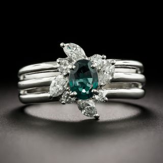 Estate .46 Carat Alexandrite and Diamond Ring - 3