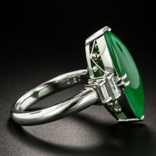 Estate 5.45 Carat Burmese Jade and Diamond Ring