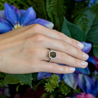Estate 5.55 Carat Alexandrite and Diamond Ring - GIA