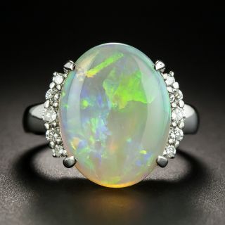 Estate 5.58 Carat Opal and Diamond Ring - 2