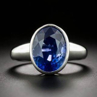 Estate 5.75 Carat Ceylon Sapphire Solitaire Ring - GIA - 2