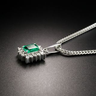 Estate .50 Carat Emerald and Diamond Drop