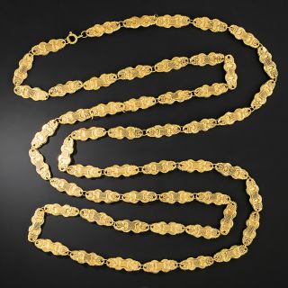 Estate 51 1/2 Inch Fancy Link Chain - 2