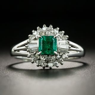 Estate .51 Carat Emerald and Diamond Ring - 1
