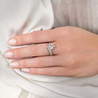 Estate .52 Carat Center Diamond Spray Ring