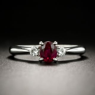 Estate .52 Carat Ruby and Diamond Ring - 3