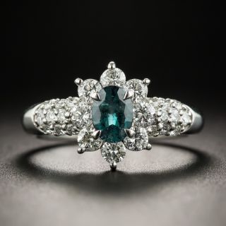 Estate .53 Carat Alexandrite Platinum Diamond Ring  - 1