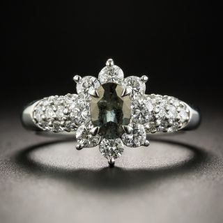 Estate .53 Carat Alexandrite Platinum Diamond Ring 