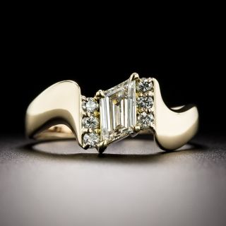 Estate .53 Carat Parallelogram-Cut Diamond Ring - 2