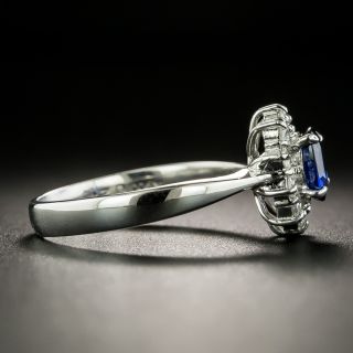 Estate .53 Carat Sapphire and Diamond Cluster Ring