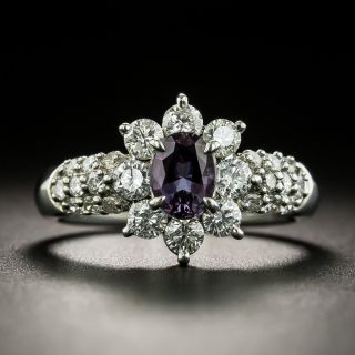 Estate .54 Carat Alexandrite and Diamond Ring