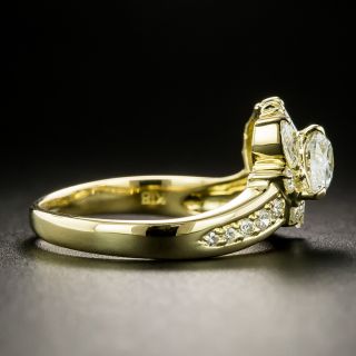 Estate .54 Carat Pear-Shaped Diamond Flower Ring